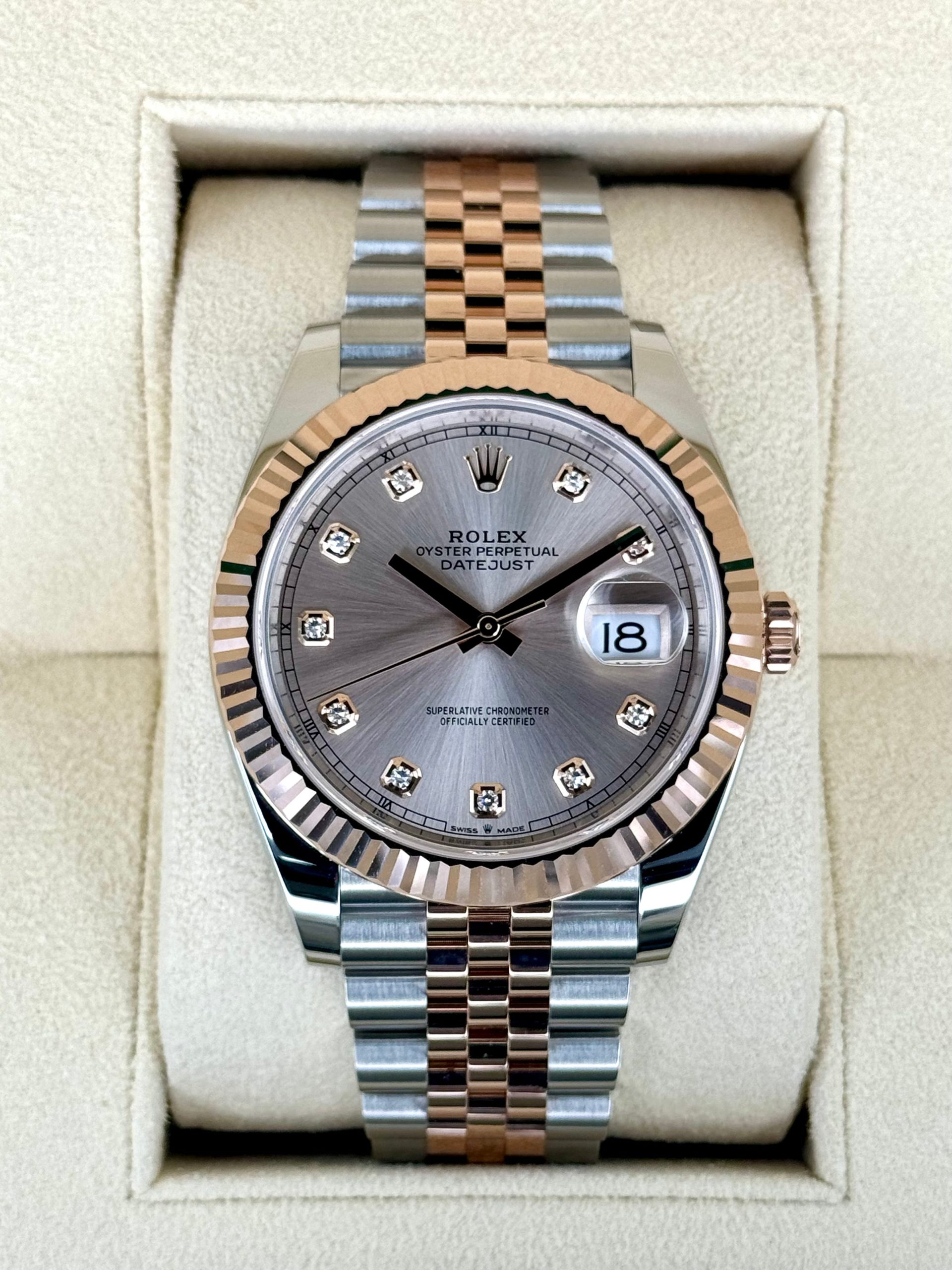 New 2024 Rolex Datejust 41mm 126331 Two Tone Jubilee Sandust Diamond Dial Rolex New 2024 Rolex Datejust 41mm 126331 Two Tone Jubilee Sandust Diamond Dial Rolex - Image 1