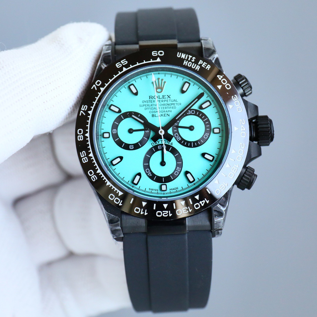 Rolex Mechanical Watch Daytona Tiffany Collaboration 40mm Watch Carbon Black Series Rolex Mechanical Watch Daytona Tiffany Collaboration 40mm Watch Carbon Black Series - Image 1