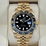 2023 Rolex GMT Master II 40 mm 126718 GRNR Yellow Gold Jubilee Black DialRolex