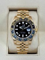 2023 Rolex GMT Master II 40 mm 126718 GRNR Yellow Gold Jubilee Black DialRolex