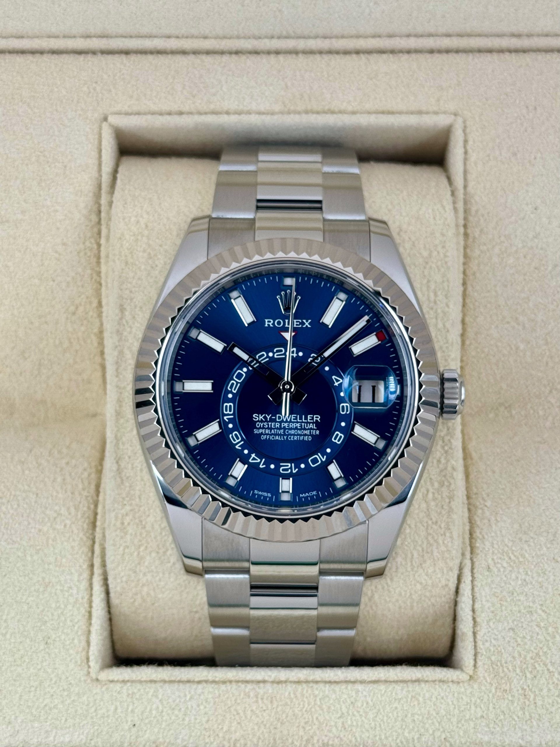 2023 Rolex Sky Dweller 42mm 326934 Oyster Blue Dial Rolex 2023 Rolex Sky Dweller 42mm 326934 Oyster Blue Dial Rolex - Image 1