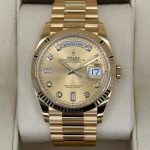 New 2024 Rolex Day Date 36mm 128238 Champagne Diamond Dial Rolex
