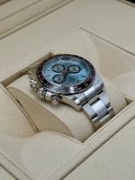 New Rolex Daytona 40mm 126506 Platinum Ice Blue Diamond Baguette Dial Rolex - Image 9