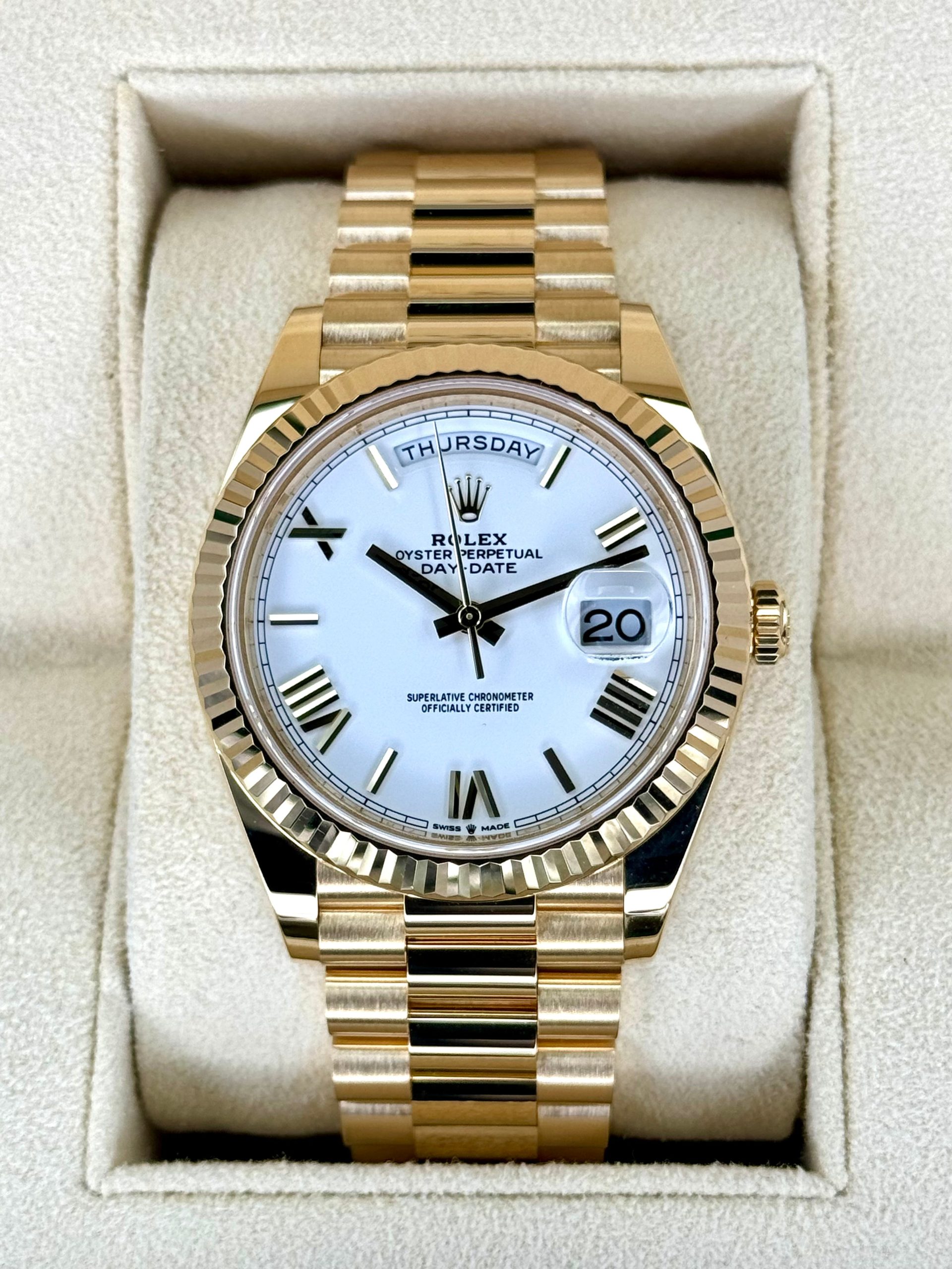 2022 Rolex Day Date 40mm 228238 Presidential White Dial Rolex 2022 Rolex Day Date 40mm 228238 Presidential White Dial Rolex - Image 1