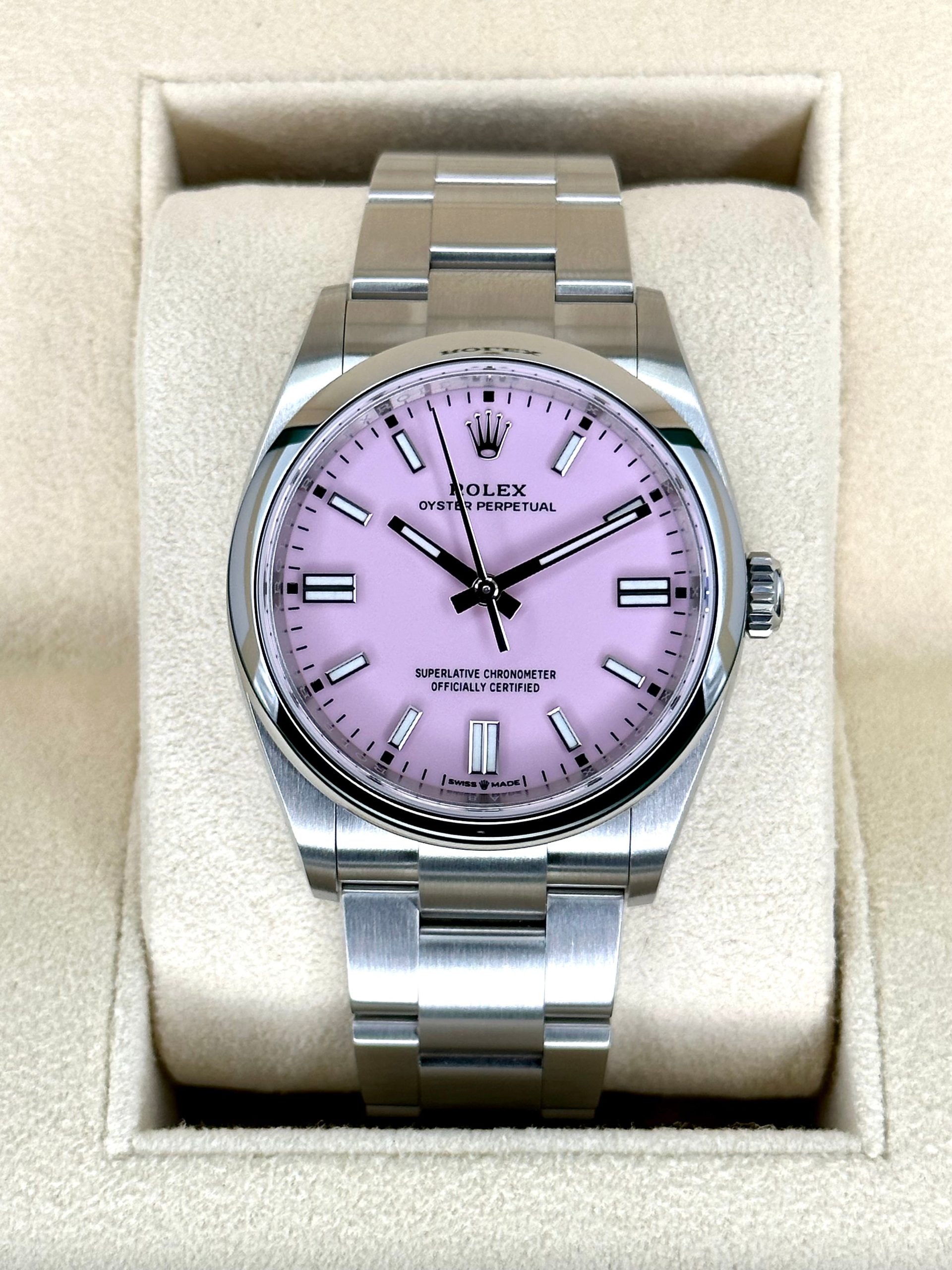 New 2024 Rolex Oyster Perpetual 36mm 126000 Candy Pink Dial Rolex New 2024 Rolex Oyster Perpetual 36mm 126000 Candy Pink Dial Rolex - Image 1