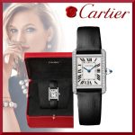 [ Cartier ] Instant Delivery ★ Gift ♪ Tank Mast Watch Leather