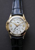 Patek Philippe - Calatrava Travel Time| PATEK PHILIPPE| 5134 J - 011| YG Silver Clock Automatic Leather| Middle Ages| - Image 10