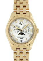 Patek Philippe - Annual Calendar| PATEK PHILIPPE| 5036 / 1R-001| RG Silver Clock Automatic Winding Bracelet| Middle Ages|