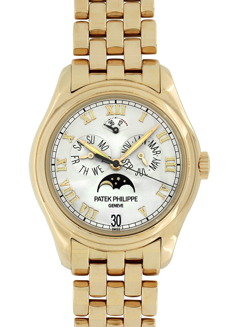 Patek Philippe - Annual Calendar| PATEK PHILIPPE| 5036 / 1R-001| RG Silver Clock Automatic Winding Bracelet| Middle Ages| Patek Philippe - Annual Calendar| PATEK PHILIPPE| 5036 / 1R-001| RG Silver Clock Automatic Winding Bracelet| Middle Ages| - Image 1