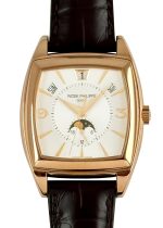 Patek Philippe - Gondor Calendar| PATEK PHILIPPE| 5135R - 001| RG White Clock Automatic Leather| Middle Ages