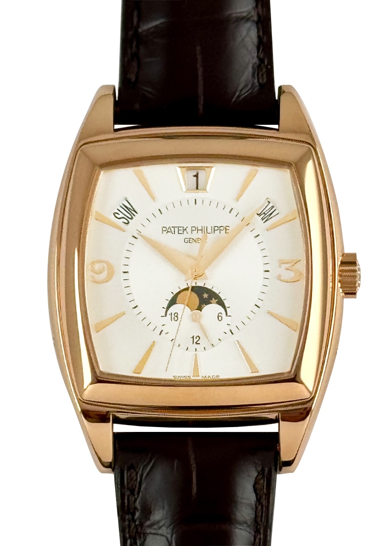 Patek Philippe - Gondor Calendar| PATEK PHILIPPE| 5135R - 001| RG White Clock Automatic Leather| Middle Ages Patek Philippe - Gondor Calendar| PATEK PHILIPPE| 5135R - 001| RG White Clock Automatic Leather| Middle Ages - Image 1