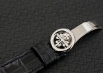 Patek Philippe - World Time| PATEK PHILIPPE| 5130P - 001| PT Silver / Blue Clock Automatic Leather| Middle Ages| - Image 11