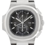 Patek Philippe - Nautilus Travel Time Chronograph| PATEK PHILIPPE| 5990 / 1A - 001| SS Black Clock Automatic Winding Bracelet| Unused item|