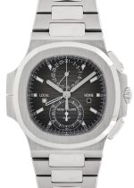 Patek Philippe - Nautilus Travel Time Chronograph| PATEK PHILIPPE| 5990 / 1A - 001| SS Black Clock Automatic Winding Bracelet| Unused item|