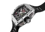 Richard Mill - Automatic Flyback Chronograph Felipe Massa| RICHARD MILLE| RM011| TI Skeleton Clock Automatic Winding Rubber| Middle Ages| - Image 2