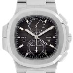 Patek Philippe - Nautilus Travel Time Chronograph| PATEK PHILIPPE| 5990 / 1A - 001| SS Black Clock Automatic Winding Bracelet| Middle Ages|