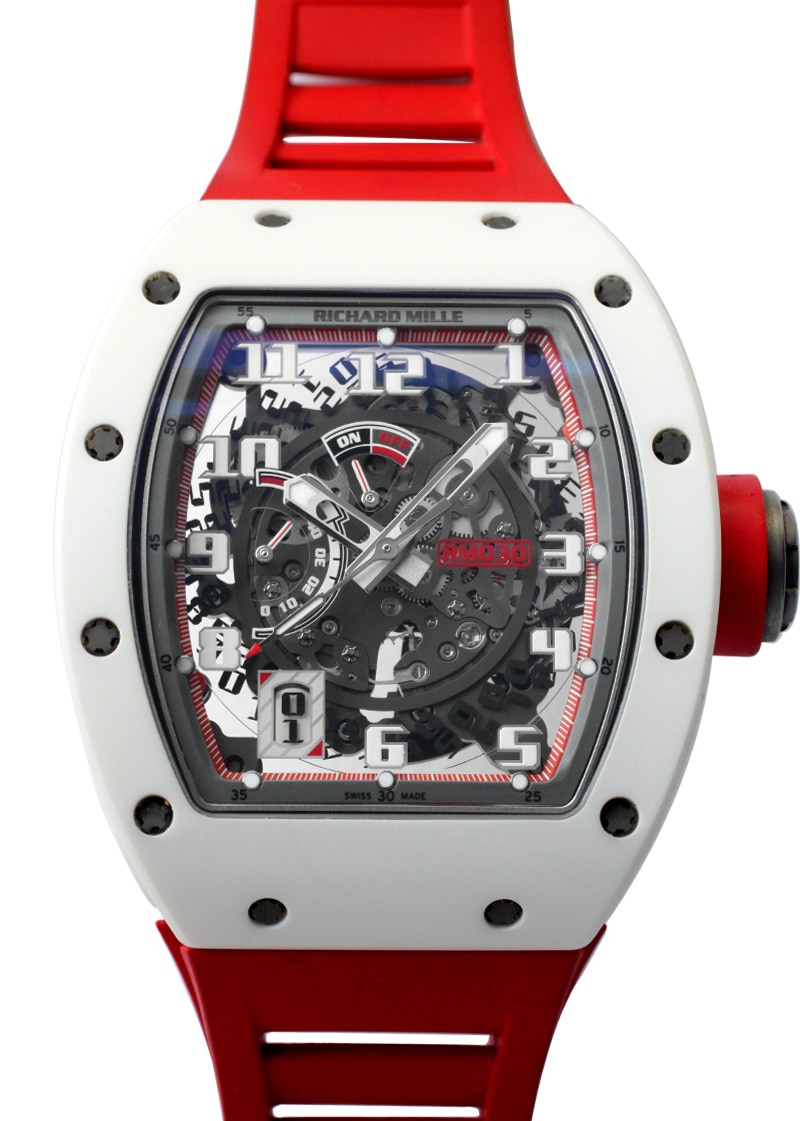 Richards Mill - Japan Red| RICHARD MILLE| RM030| ATZ / TI Skeleton Dial Automatic Winding Rubber| Japan Limited to 50 copies| Middle Ages| Richards Mill - Japan Red| RICHARD MILLE| RM030| ATZ / TI Skeleton Dial Automatic Winding Rubber| Japan Limited to 50 copies| Middle Ages| - Image 1