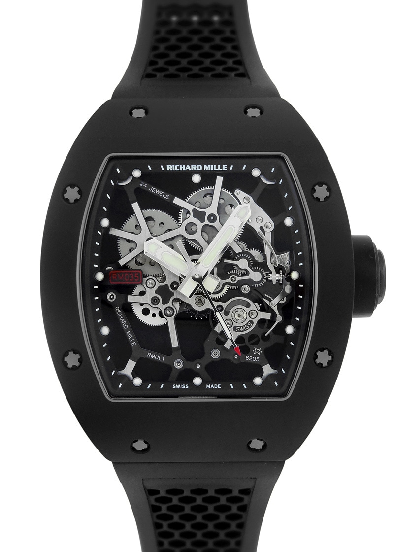 Richard Mill - Rafael Nadal Chronophible| RICHARD MILLE| RM035| AL / MG Skeleton Hand-Winding Rubber| Middle Ages| Richard Mill - Rafael Nadal Chronophible| RICHARD MILLE| RM035| AL / MG Skeleton Hand-Winding Rubber| Middle Ages| - Image 1