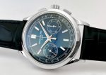 Patek Philippe - Complications Chronograph| PATEK PHILIPPE| 5170P - 001| PT Blue / Diamond Clock Hand Winding Leather| Commissions| Middle Ages - Image 7