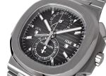 Patek Philippe - Nautilus Travel Time Chronograph| PATEK PHILIPPE| 5990 / 1A - 001| SS Black Clock Automatic Winding Bracelet| Commissions| Middle Ages - Image 7