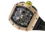 Richards Mill - Automatic Flyback Chronograph| RICHARD MILLE| RM11 - 03| RG / TI Skeleton Dial Automatic Winding Rubber| Commissions| Unused item - Image 10