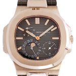 Patek Philippe - Nautilus Puchi Complications| PATEK PHILIPPE| 5712R - 001| RG Black Brown Clock Automatic Winding Leather