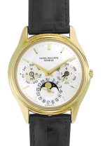 Patek Philippe - Perpetual Calendar Early Models| PATEK PHILIPPE| 3940J| YG White Clock Automatic Winding Leather| Vintage| 1980s