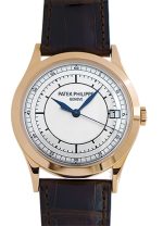 Patek Philippe - Calatrava| PATEK PHILIPPE| 5296R - 001| RG Silver Clock Automatic Leather