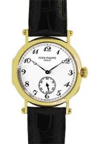 Patek Philippe - Calatrava Officer| PATEK PHILIPPE| 3960 J| YG White Clock Hand Winding Leather| 150th Anniversary| Middle Ages|