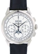 Patek Philippe - Grand Complication Perpetual Calendar Chronograph| PATEK PHILIPPE| 5270G - 013| WG Silver Clock Hand-Winding Leather| Unused item|