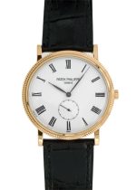 Patek Philippe - Calatrava| PATEK PHILIPPE| 5116R - 001| RG Enamel Clock Hand Winding Leather