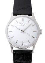 Patek Philippe - Calatrava| PATEK PHILIPPE| 570| WG Silver Clock Hand-Winding Leather| Vintage