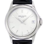 Patek Philippe - Calatrava| PATEK PHILIPPE| 5127G - 001| WG Silver Clock Automatic Leather| Middle Ages|