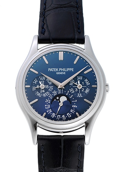 Patek Philippe - Grand Complication Perpetual Calendar Moon Phase| PATEK PHILIPPE| 5140P-001PT| Blue clock automatic winding leather| Middle Ages| Patek Philippe - Grand Complication Perpetual Calendar Moon Phase| PATEK PHILIPPE| 5140P-001PT| Blue clock automatic winding leather| Middle Ages| - Image 1
