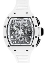 RICHER MILL RM011 Automatic Flyback Chronograph White Ghost| by Richard Mille| ATZ / Carbon TPT Skeleton Clock Dial Automatic Winding Rubber| Not available in Japan| World limited to 30 books|