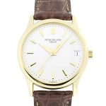 Patek Philippe - Calatrava| PATEK PHILIPPE| 3998J| YG Silver Clock Automatic Leather| Middle Ages|