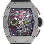 Richards Mill - Felip Massa Annual Calendar Flyback Chronograph Red Index| by Richard Mille| RM011| TI Skeleton Clock Automatic Winding Rubber|