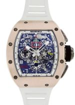 Richard Mill - Automatic Flyback Chronograph Felipe Massa| RICHARD MILLE| RM011 AJ RG| PG & TI Skeleton Dial Automatic Winding Rubber| Middle Ages|
