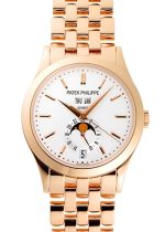 Patek Philippe - Annual Calendar| PATEK PHILIPPE| 5396 / 1R - 010| RG Silver Clock Automatic Winding Bracelet|
