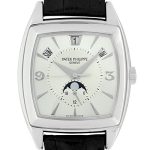 Patek Philippe - Gondor Calendar| PATEK PHILIPPE| 5135G-001| WG Silver Clock Automatic Leather| Middle Ages|