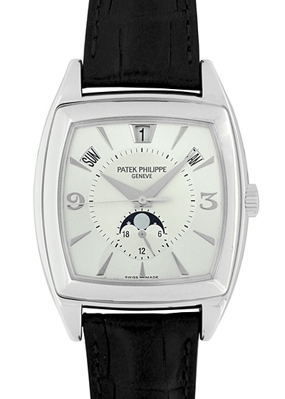 Patek Philippe - Gondor Calendar| PATEK PHILIPPE| 5135G-001| WG Silver Clock Automatic Leather| Middle Ages| Patek Philippe - Gondor Calendar| PATEK PHILIPPE| 5135G-001| WG Silver Clock Automatic Leather| Middle Ages| - Image 1