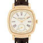 Patek Philippe Ladies - Gondor| PATEK PHILIPPE| 7041R - 001| RG Silver Clock Hand Winding Leather| Middle Ages|