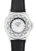 Patek Philippe - World Time| PATEK PHILIPPE| 5110G - 001| World Time WG Silver Clock Dial Automatic Leather| Middle Ages