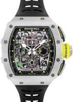 Richards Mill - Automatic Flyback Chronograph| RICHARD MILLE| RM11 - 03| TI Skeleton Clock Automatic Winding Rubber