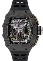 Richards Mill - Automatic Flyback Chronograph| RICHARD MILLE| RM11 - 03| Carbon TPT Skeleton Dial Automatic Winding Rubber Similar| Middle Ages|