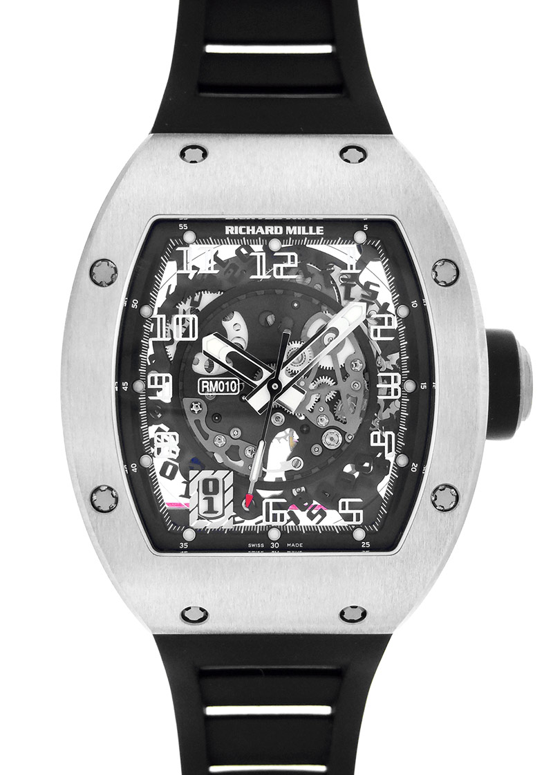 Richards Mill - Automatic| RICHARD MILLE| RM010| TI Skeleton Clock Automatic Winding Rubber| Commissions| Middle Ages| Richards Mill - Automatic| RICHARD MILLE| RM010| TI Skeleton Clock Automatic Winding Rubber| Commissions| Middle Ages| - Image 1