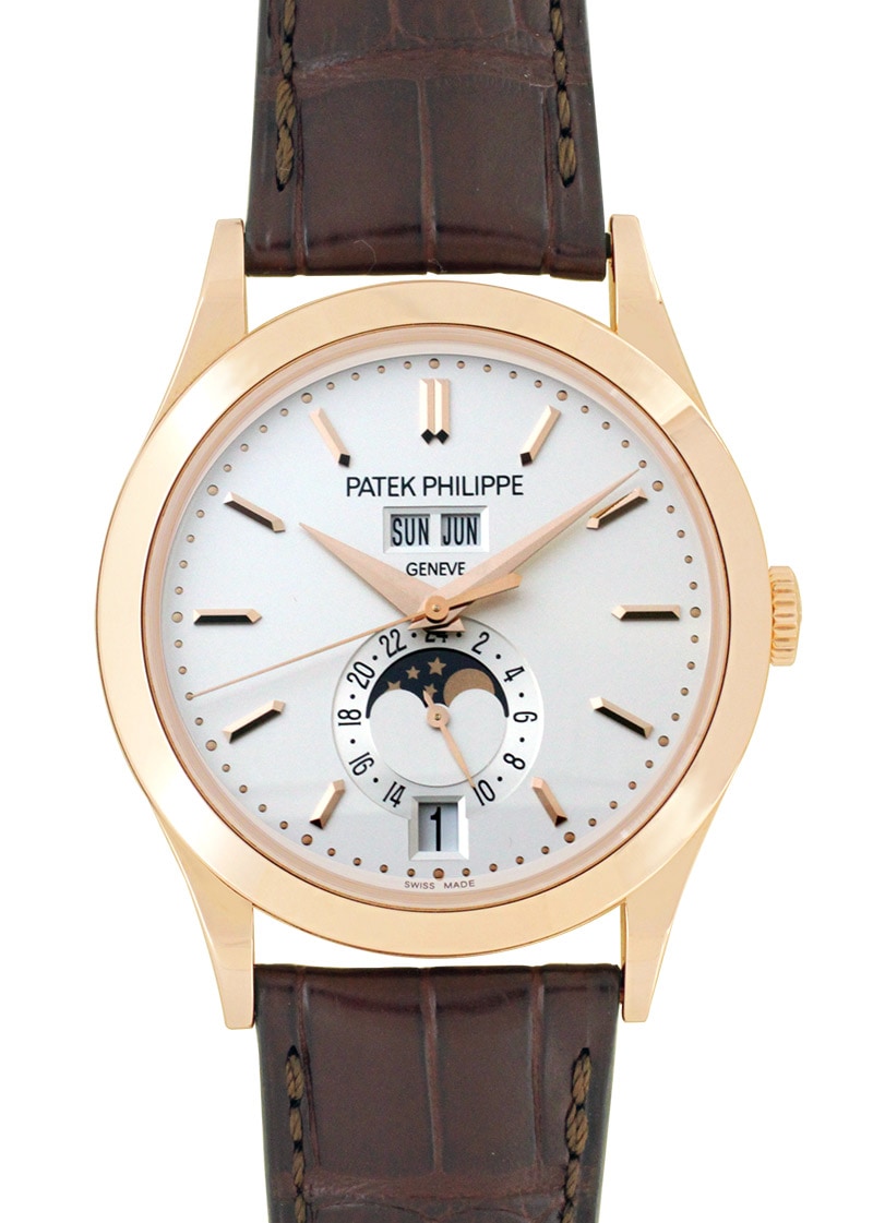 Patek Philippe - Annual Calendar| PATEK PHILIPPE| 5396R - 011| RG Silver Clock Automatic Leather| Commissions| Middle Ages| Patek Philippe - Annual Calendar| PATEK PHILIPPE| 5396R - 011| RG Silver Clock Automatic Leather| Commissions| Middle Ages| - Image 1