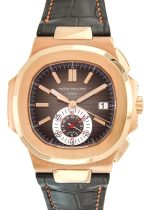 Patek Philippe - Notchilla Chronographs| PATEK PHILIPPE| 5980R - 001| RG Brown Clock Automatic Winding Leather| Middle Ages|