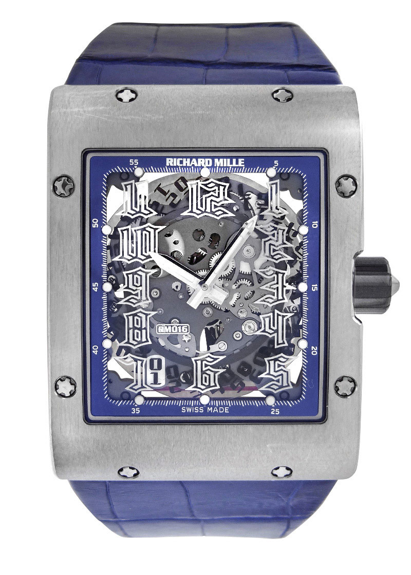 Richards Mill - Automatic Extra Flat| RICHARD MILLE| RM016| TI Skeleton Clock Automatic Leather| Middle Ages| Richards Mill - Automatic Extra Flat| RICHARD MILLE| RM016| TI Skeleton Clock Automatic Leather| Middle Ages| - Image 1