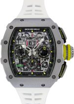Richards Mill - Automatic Flyback Chronograph| RICHARD MILLE| RM11 - 03| TI Skeleton Clock Automatic Winding Rubber| Middle Ages|